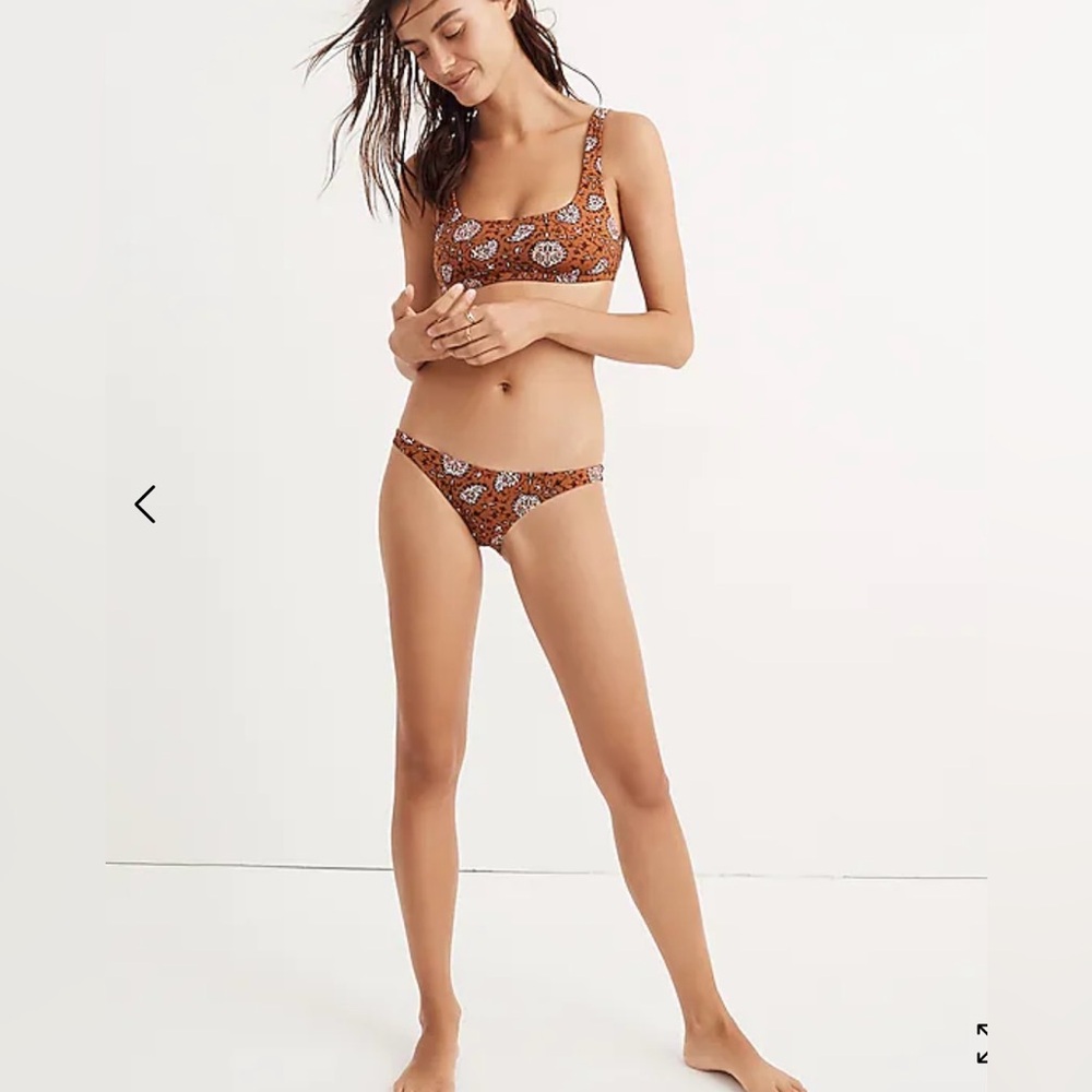 Madewell Brown Paisley 2-Piece swimwear size M
